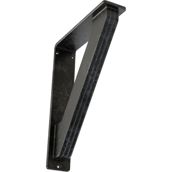 Ekena Millwork Traditional Wrought Iron Bracket, (Triple center brace), Antiqued Silver 2"W x 7 1/2"D x 10"H BKTM02X07X10TTRASV - main